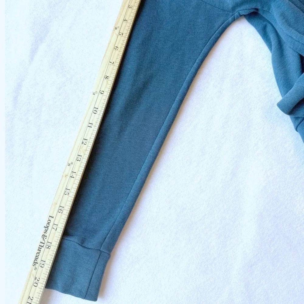 Nike Dri Fit Yoga Wrap Front Open Back Pullover Teal Blue Size M‎
